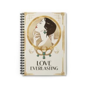 IS_6917 Love Everlasting Spiral Notebook — Art Deco Vintage Journal
