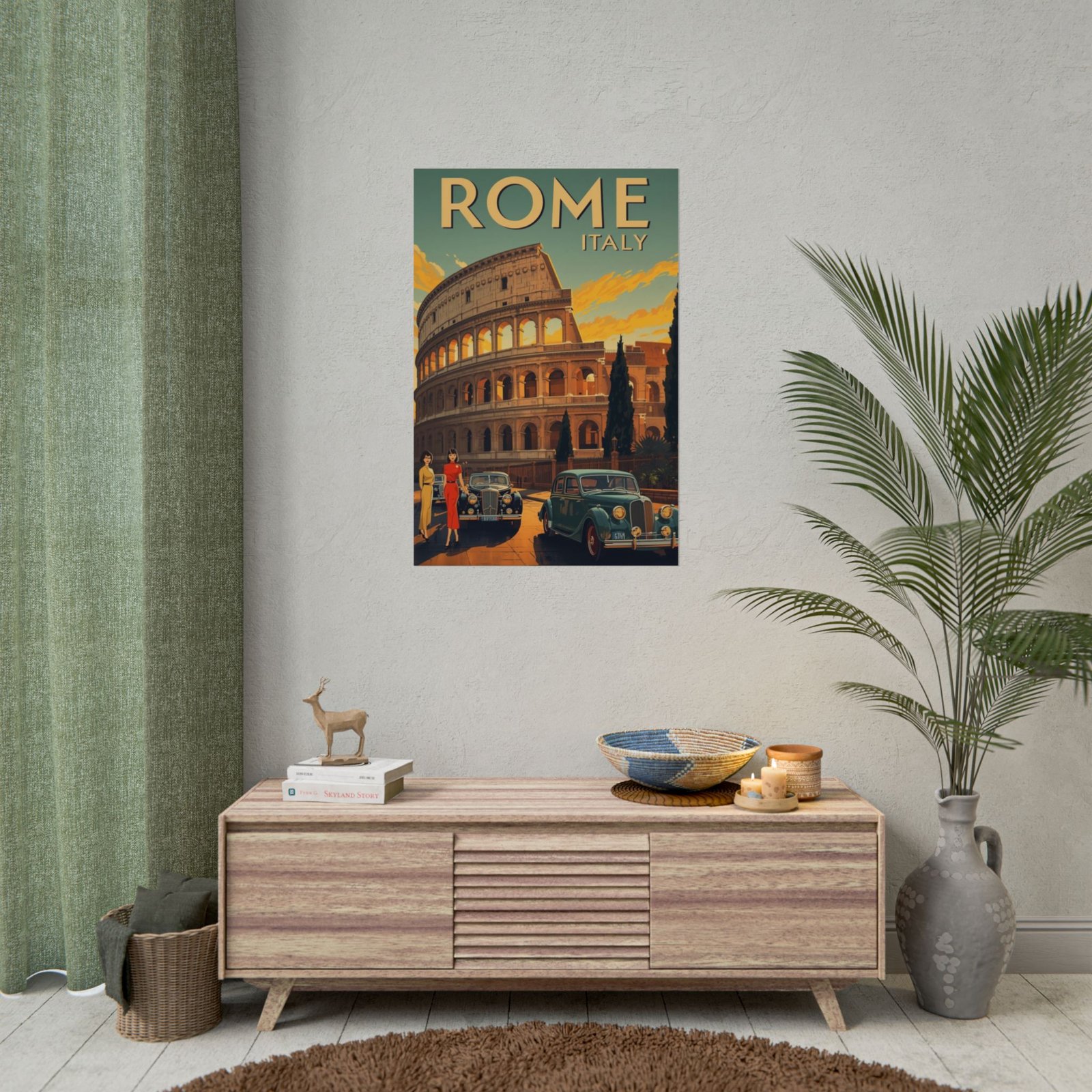 Rome Italy Vintage Travel Poster — Rolled Wall Poster - Image 4
