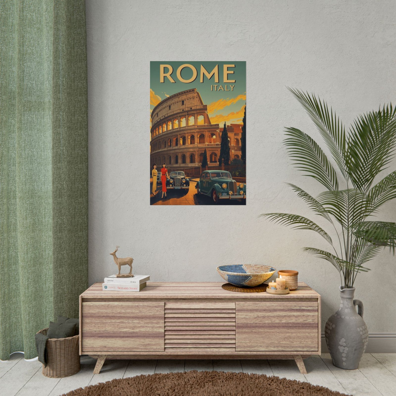 IS_6920 Rome Italy Vintage Travel Poster (Rolled Poster) - Image 4