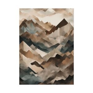 IS_3919 Abstract Mountain Print Rolled Poster - Modern Decor for Nature Lovers