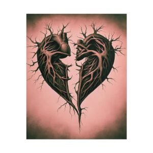 IS_3276 Black Heart Rolled Poster