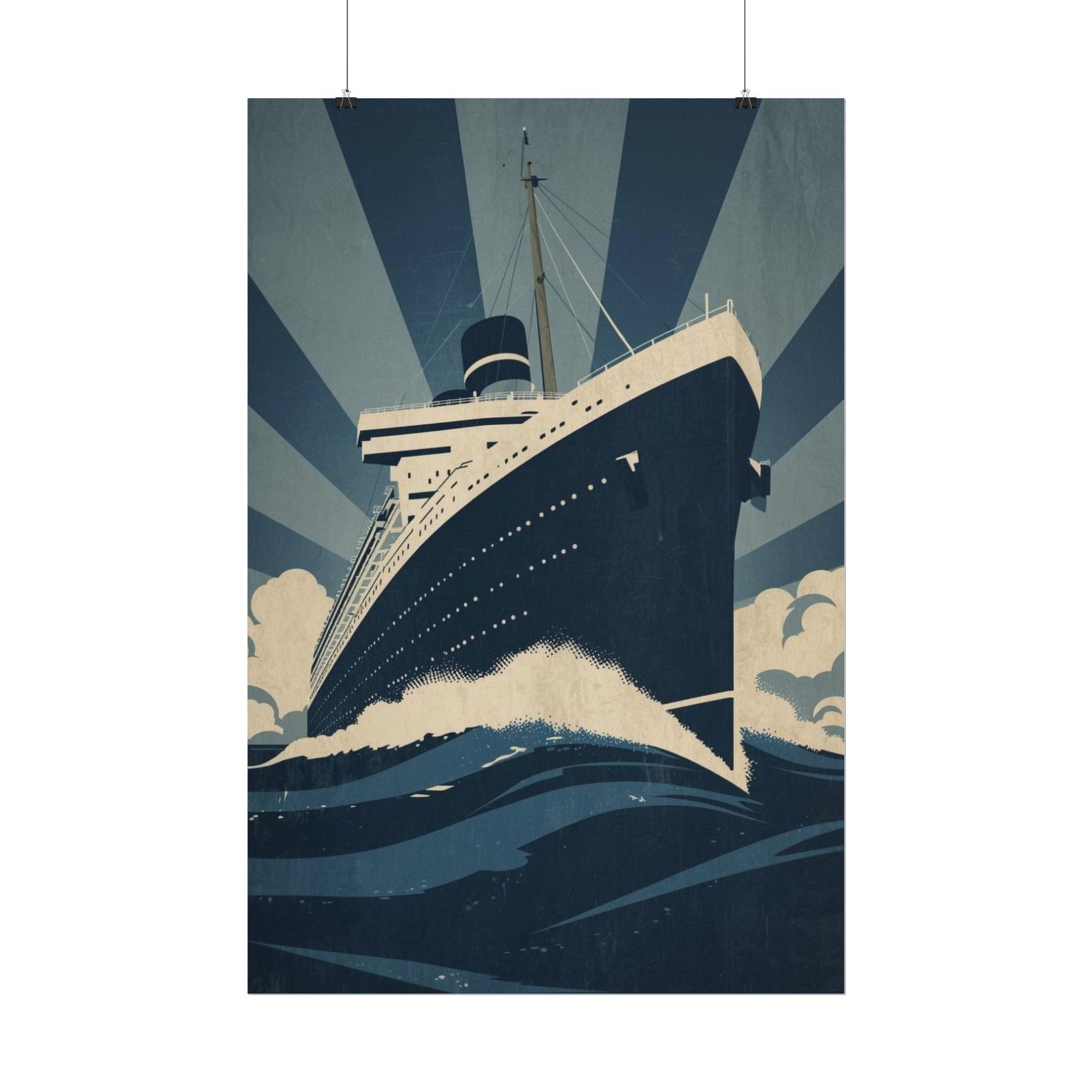 IS_6880 Vintage Ocean Liner Rolled Poster — Nautical Ship Wall Art - Image 2