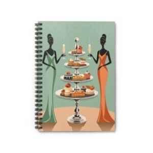 IS_6910 Afternoon Tea Ladies Spiral Notebook — Elegant Tea Party Journal