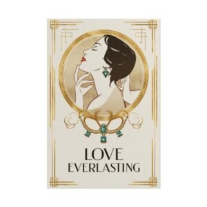 IS_6917 Art Deco 'Love Everlasting' Rolled Poster — Vintage Romantic Wall Art