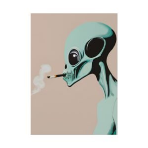 IS_4418 Chill Alien Rolled Poster - Unique Wall Art for Sci-Fi Lovers
