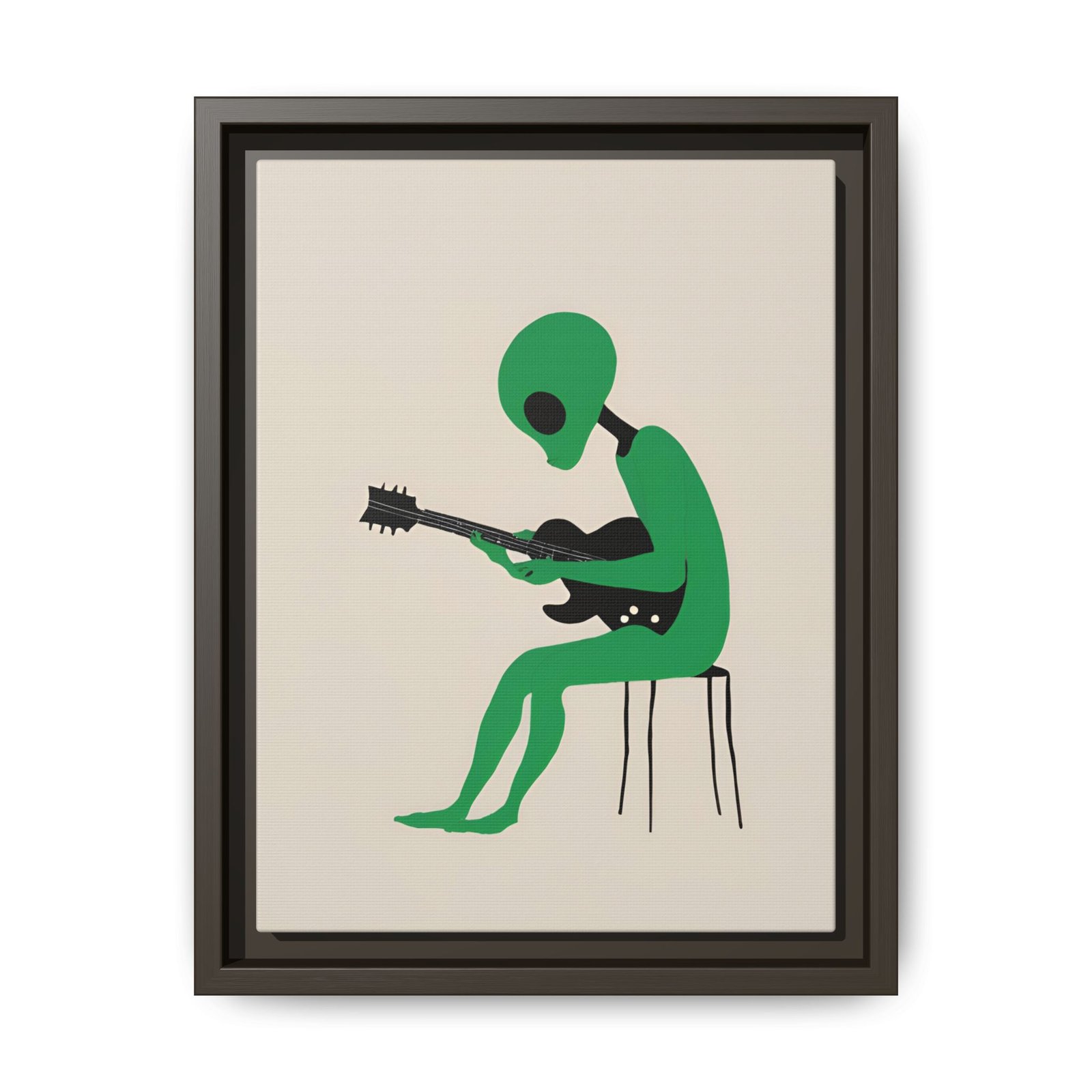 IS_4421 Alien Guitarist Matte Canvas FRAMED 9x12" - Image 5