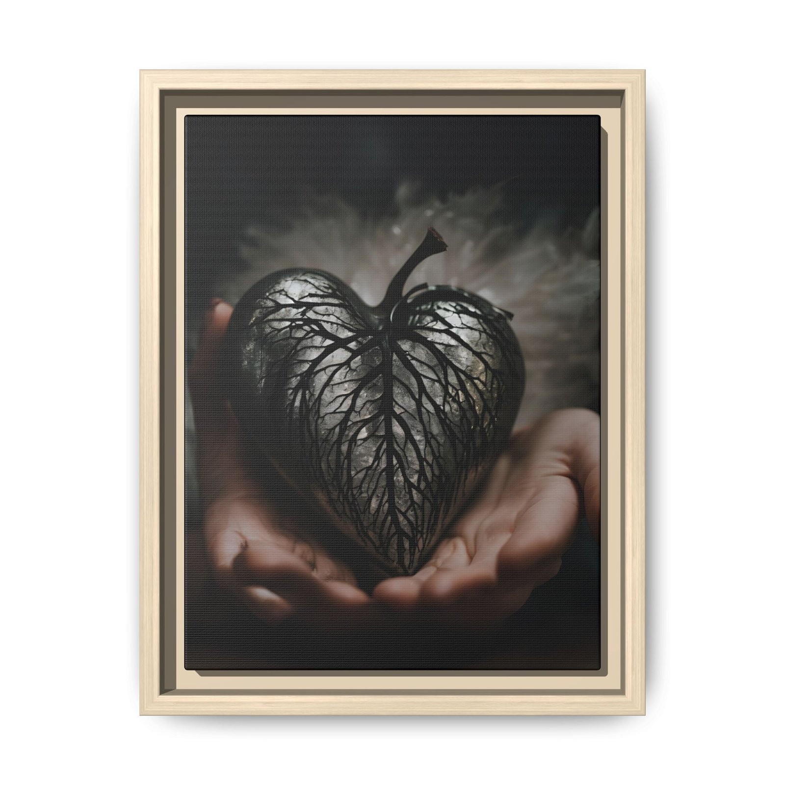 IS_3470 Dark Heart Botanical Matte Canvas FRAMED 9x12" - Image 7