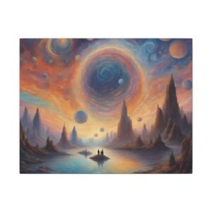 IS_1009 Stunning Space Landscape Matte Canvas Print