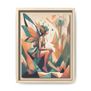 IS_1254  Geometric Fairy Matte Canvas, FRAMED 9x12"