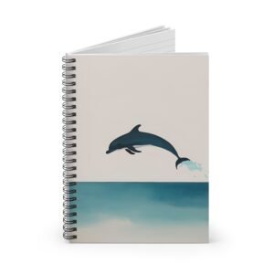 IS_4417 Serne Minimalist Dolphin Spiral Notebook