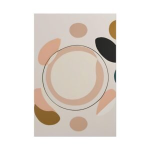 IS_4413 Abstract Neutral Circle Art Poster — Minimalist Modern Wall Print