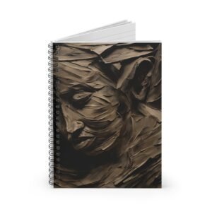 IS_4154 Abstract Clay Portrait Art — Spiral Notebook