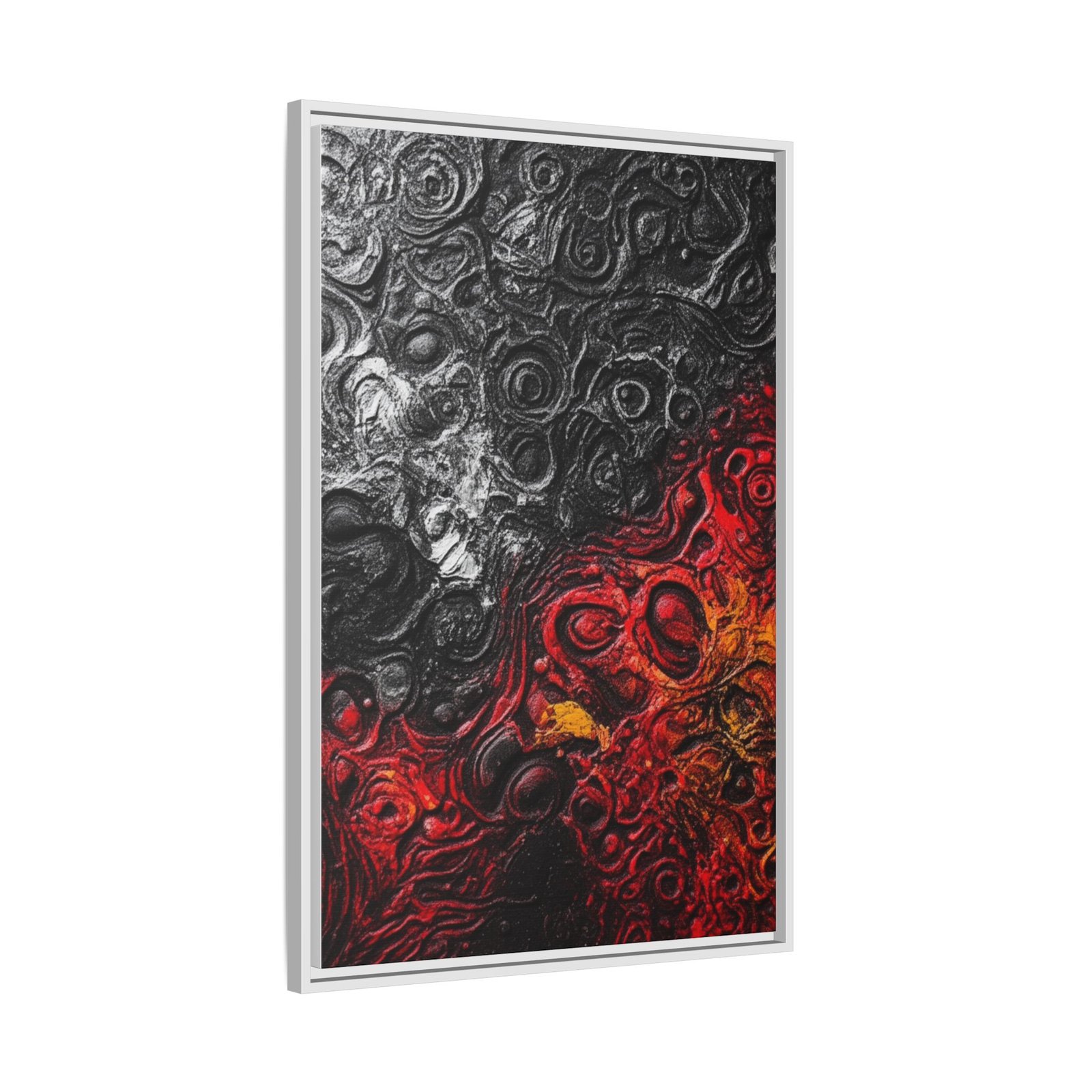 IS_6917 Abstract Lava Flow Matte Canvas Print (Framed) - Image 2