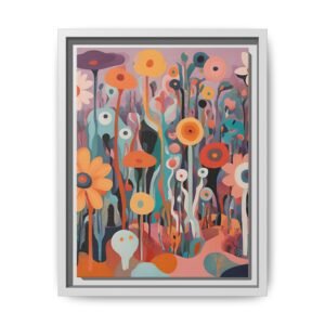 IS_3867 Floral Abstract Matte Canvas FRAMED 9x12"