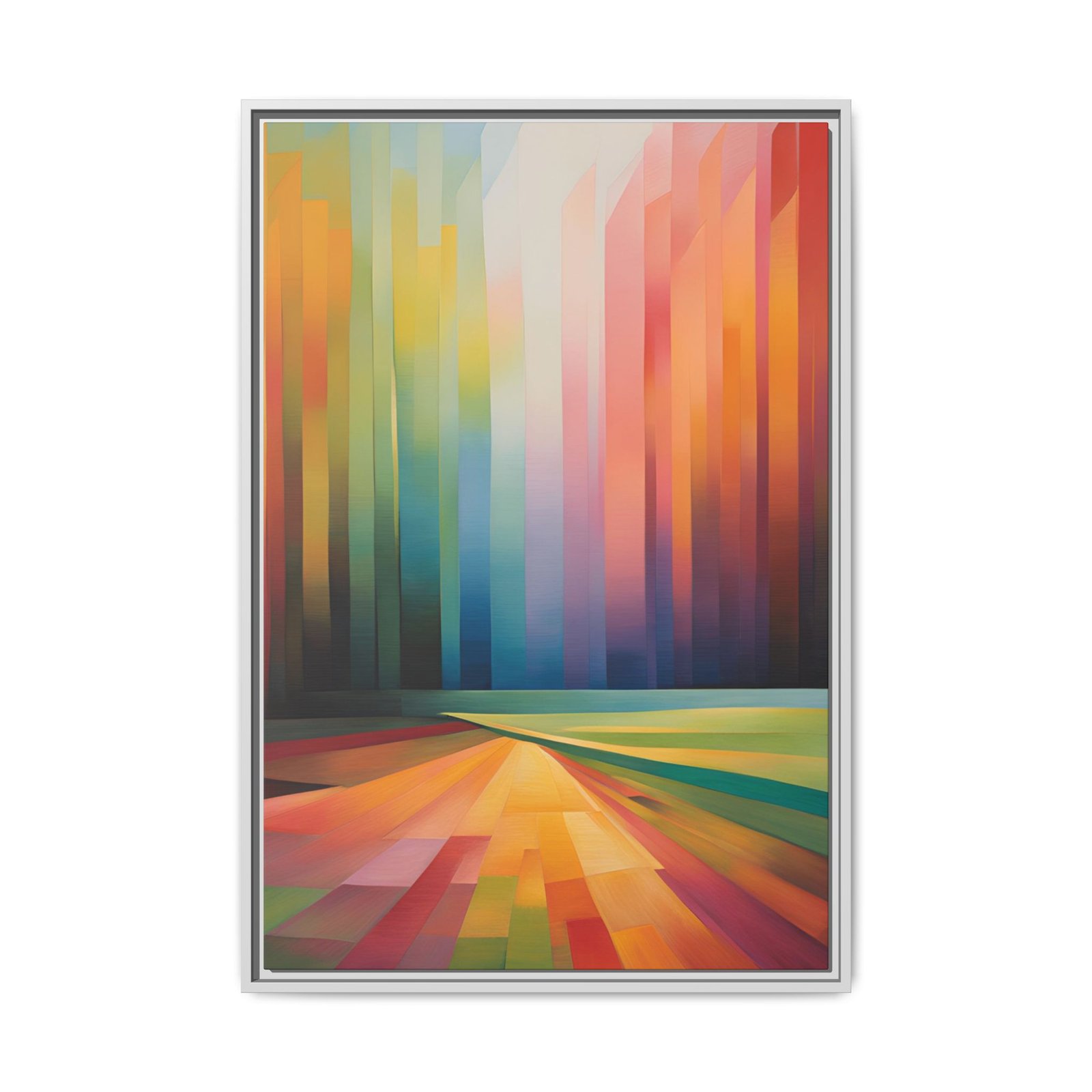 IS_3906 Abstract Colorfield Matte Canvas FRAMED 24x26" - Image 6