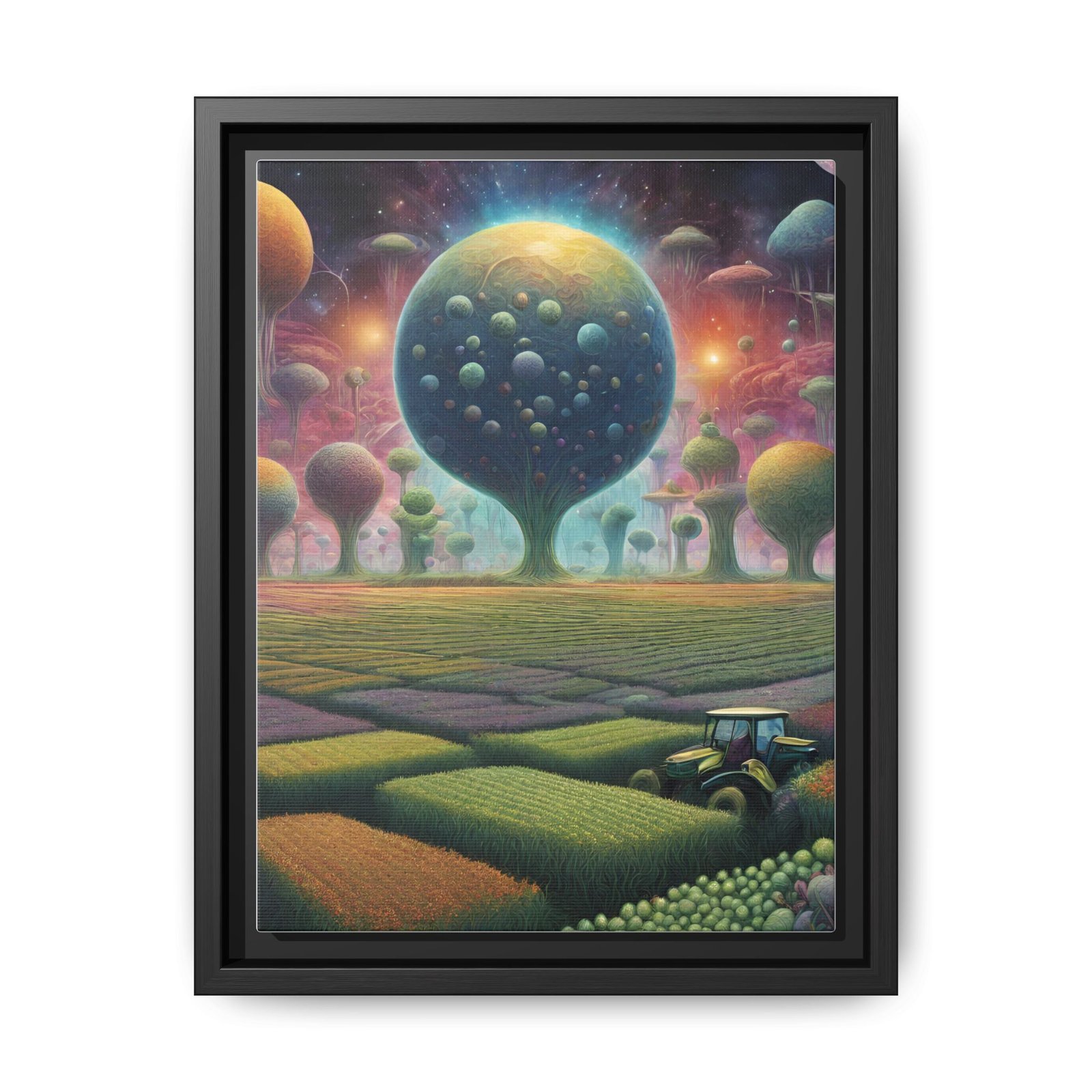 IS_0347 Planetary Farm Matte Canvas FRAMED 9x12" - Image 5