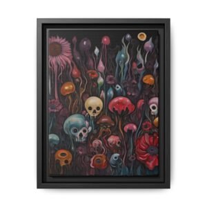 IS_3869 Dark Surreal Garden Matte Canvas FRAMED 9x12"