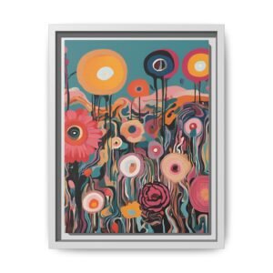 IS_3866 Abstract Floral Matte Canvas FRAMED 9x12"
