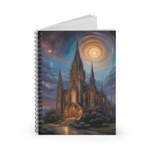 IS_3761 Gothic Castle Spiral Notebook — Fantasy Cathedral Art Ruled Journal