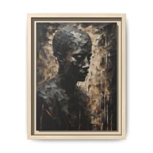 IS_3926 Abstract Dark Portrait Matte Canvas FRAMED 9x12"