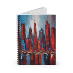 Expressionist Cityscape Spiral Notebook IS_3893
