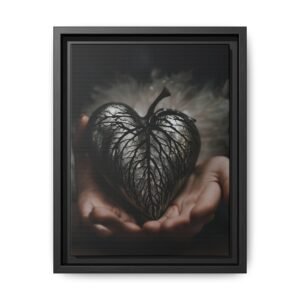 IS_3470 Dark Heart Botanical Matte Canvas FRAMED 9x12"