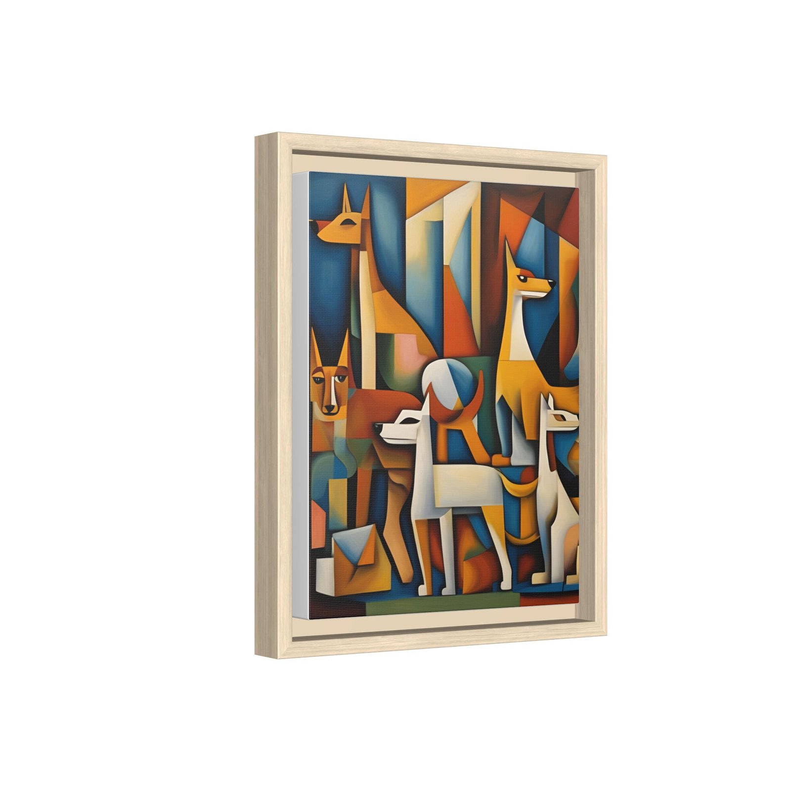 IS_3439 Cubist Dogs Matte Canvas FRAMED 9x12" - Image 5