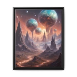 IS_0062 Surreal Alien Landscape Matte Canvas FRAMED 16x20"