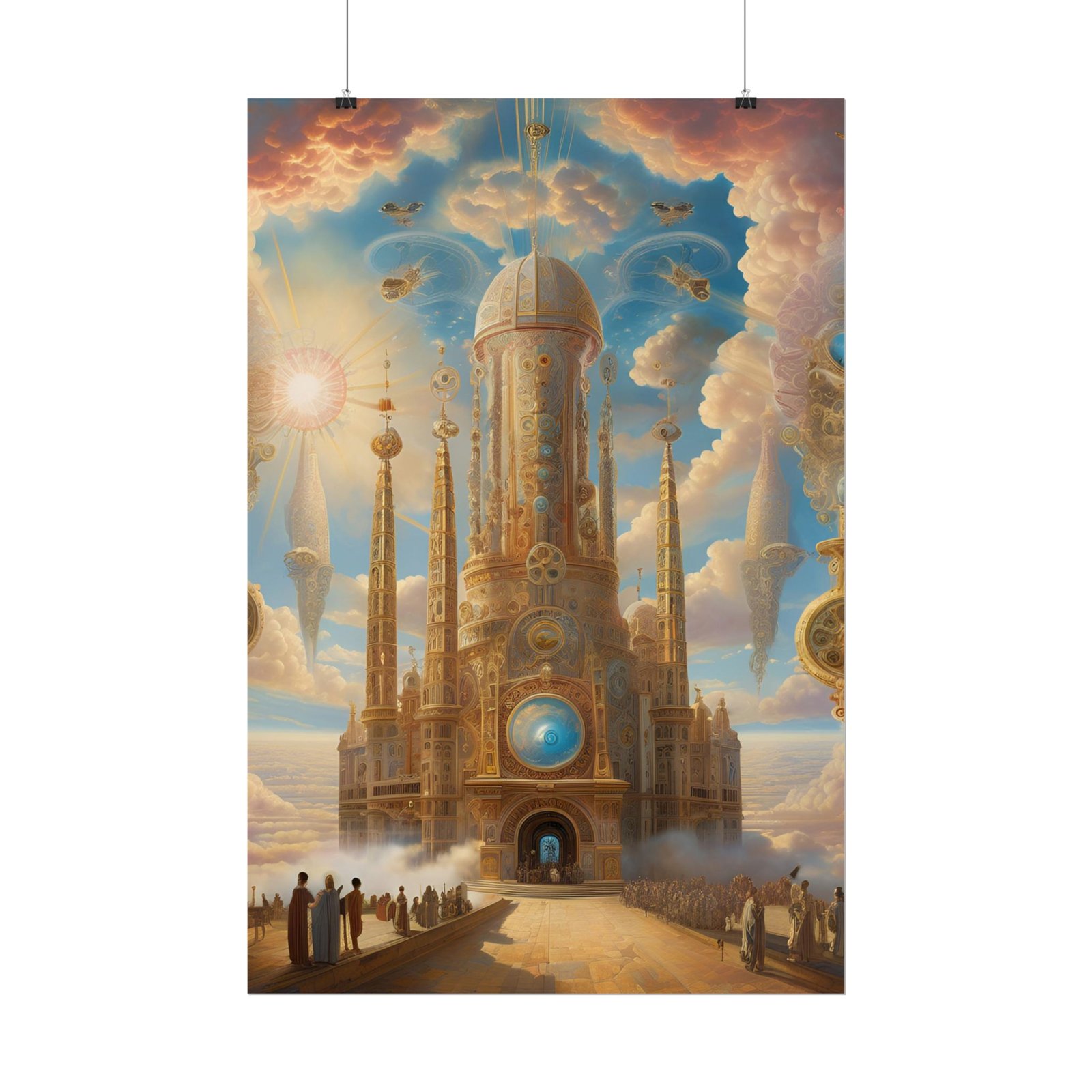 IS_4601 Dreamscape Steampunk Cathedral Rolled Poster - Image 2