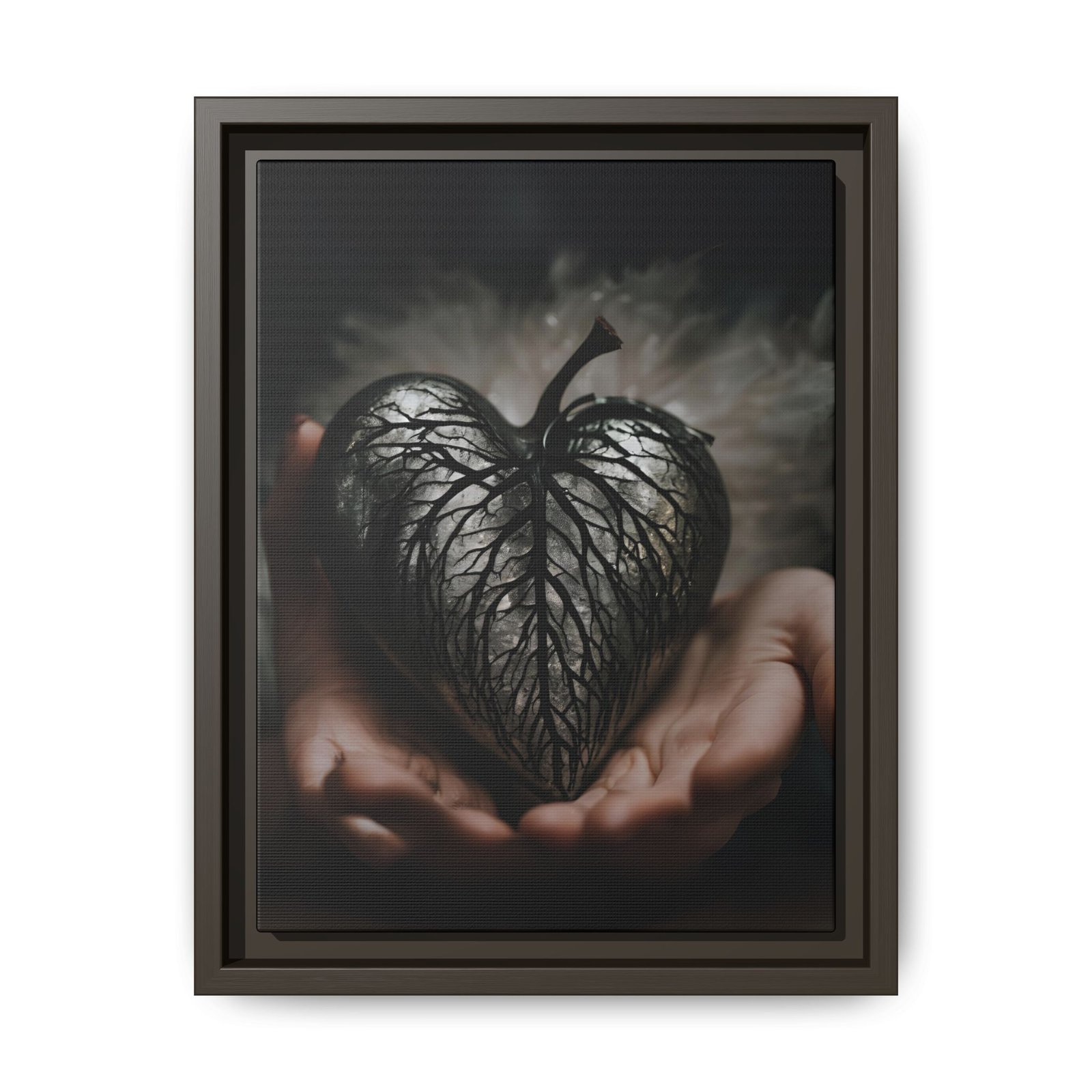 IS_3470 Dark Heart Botanical Matte Canvas FRAMED 9x12" - Image 5