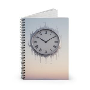 IS_6905 Clock Melt Spiral Notebook — Surreal Time Melting Journal