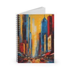 Expressionist Cityscape Spiral Notebook IS_3894