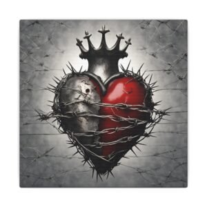 IS_1455 Gothic Crowned Heart Canvas 6x6"