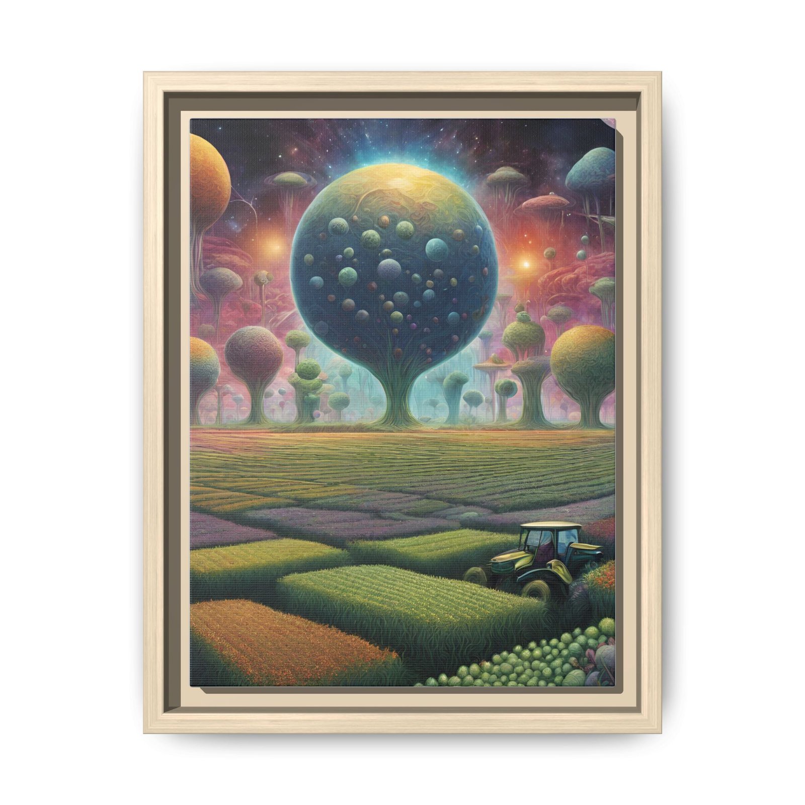IS_0347 Planetary Farm Matte Canvas FRAMED 9x12" - Image 7