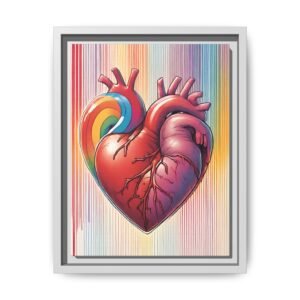 IS_1301 Anatomical Heart Matte Canvas FRAMED 9x12"