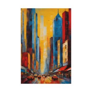 IS_3894 Expressionist Cityscape Rolled Posters