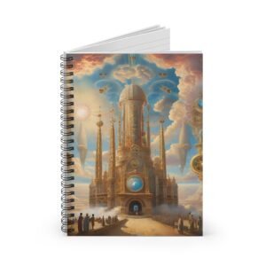 IS_4601 Fantasy Castle Spiral Notebook — Surreal Sky Tower Journal (Ruled)