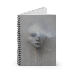 IS_6903 Surreal Foggy Portrait Spiral Notebook — Moody Artistic Ruled Journal