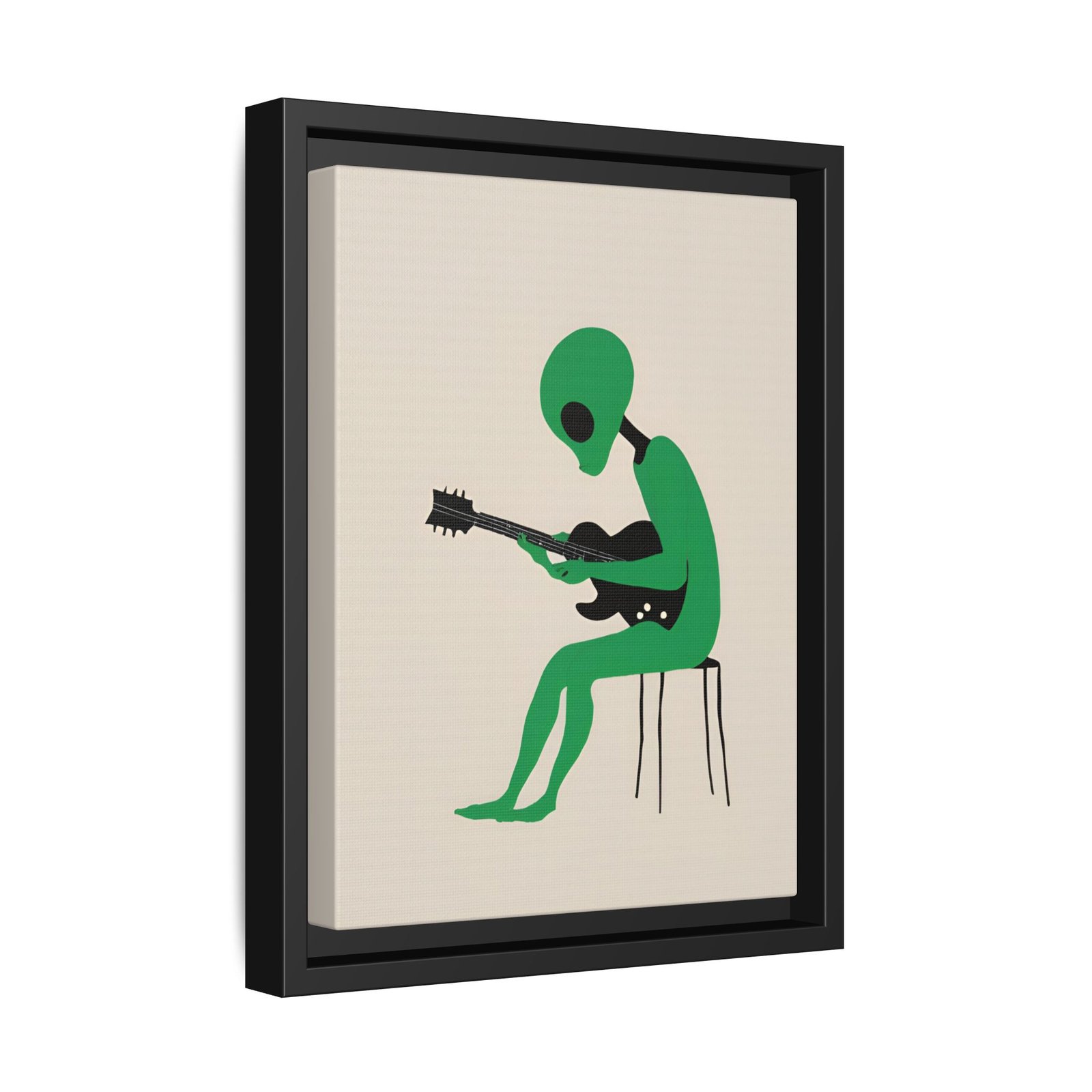 IS_4421 Alien Guitarist Matte Canvas FRAMED 9x12" - Image 2