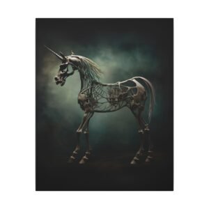 IS_4825 Unicorn Skeleton Matte Canvas 16x20"