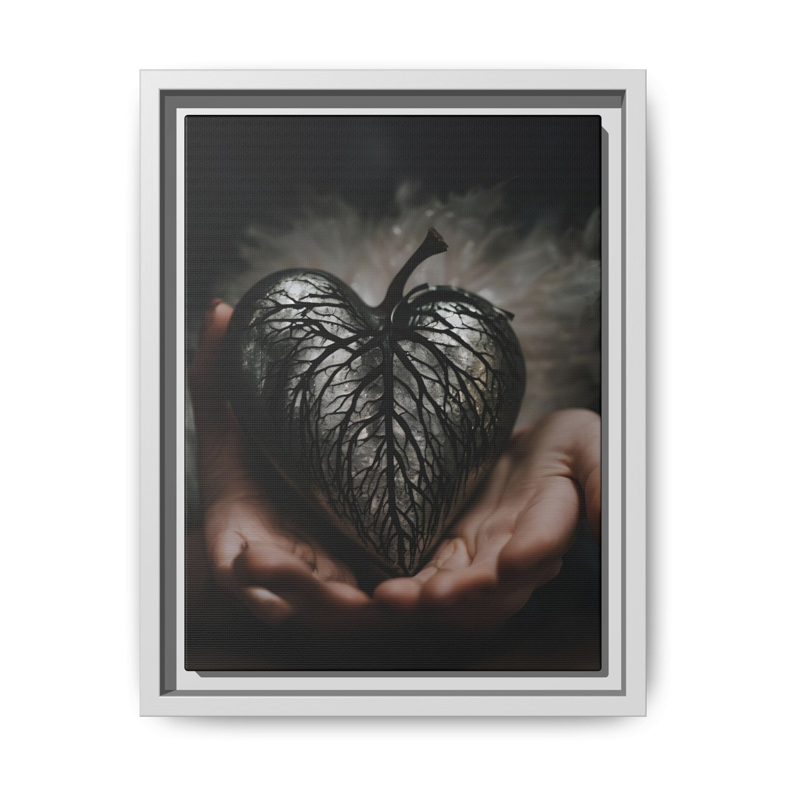 IS_3470 Dark Heart Botanical Matte Canvas FRAMED 9x12" - Image 6