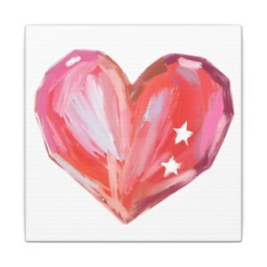 IS_4201 Painted Pink Heart Canvas 6x6"