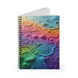 IS_6918 Rainbow Texture Spiral Notebook — Ruled Journal for School, Office & Creative Notes