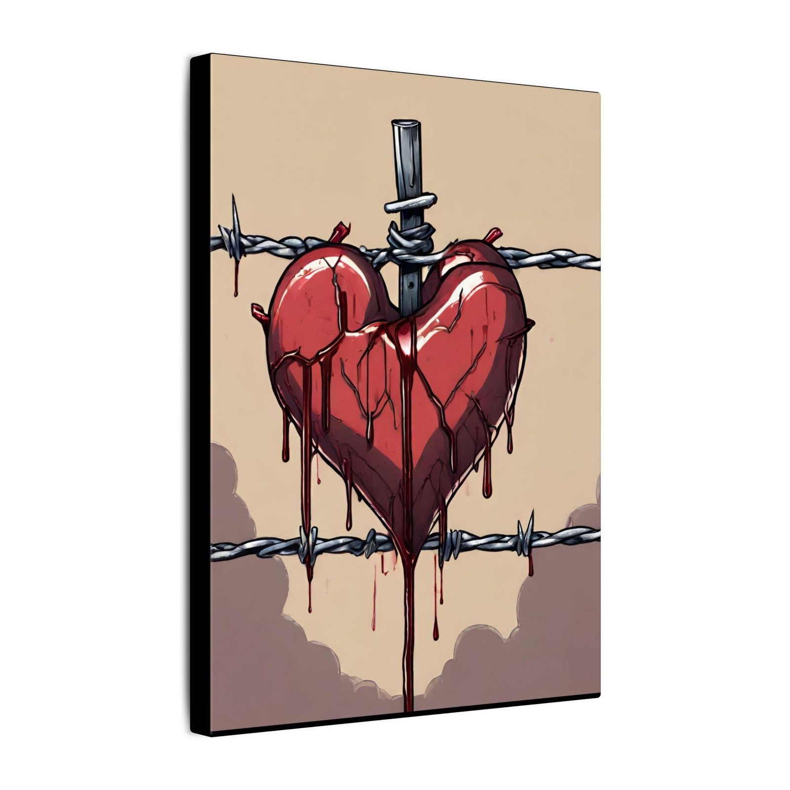 IS_1276 Stake in Heart Matte Canvas 9x12" - Image 2