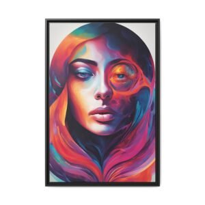 IS_3931 Abstract Woman Portrait Matte Canvas FRAMED 24x36"