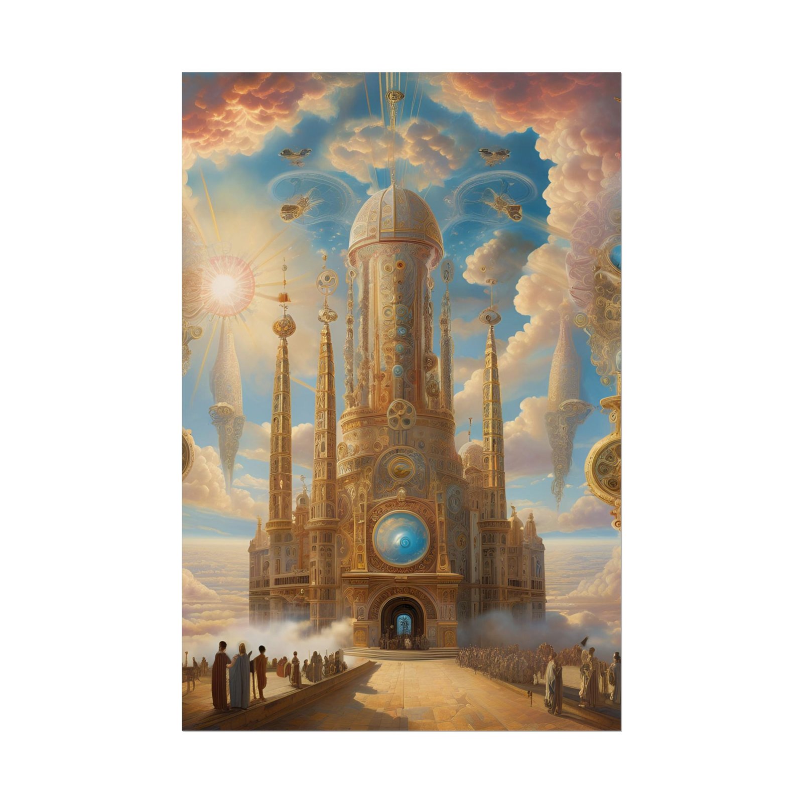 IS_4601 Dreamscape Steampunk Cathedral Rolled Poster