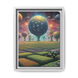 IS_0347 Planetary Farm Matte Canvas FRAMED 9x12"