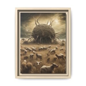 IS_0350 Surreal Horror Matte Canvas FRAMED 9x12"