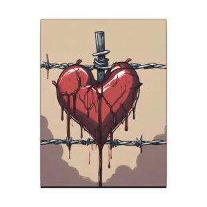 IS_1276 Stake in Heart Matte Canvas 9x12"