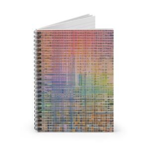 IS_3376 Spiral Notebook — Abstract Pastel Grid Ruled Journal